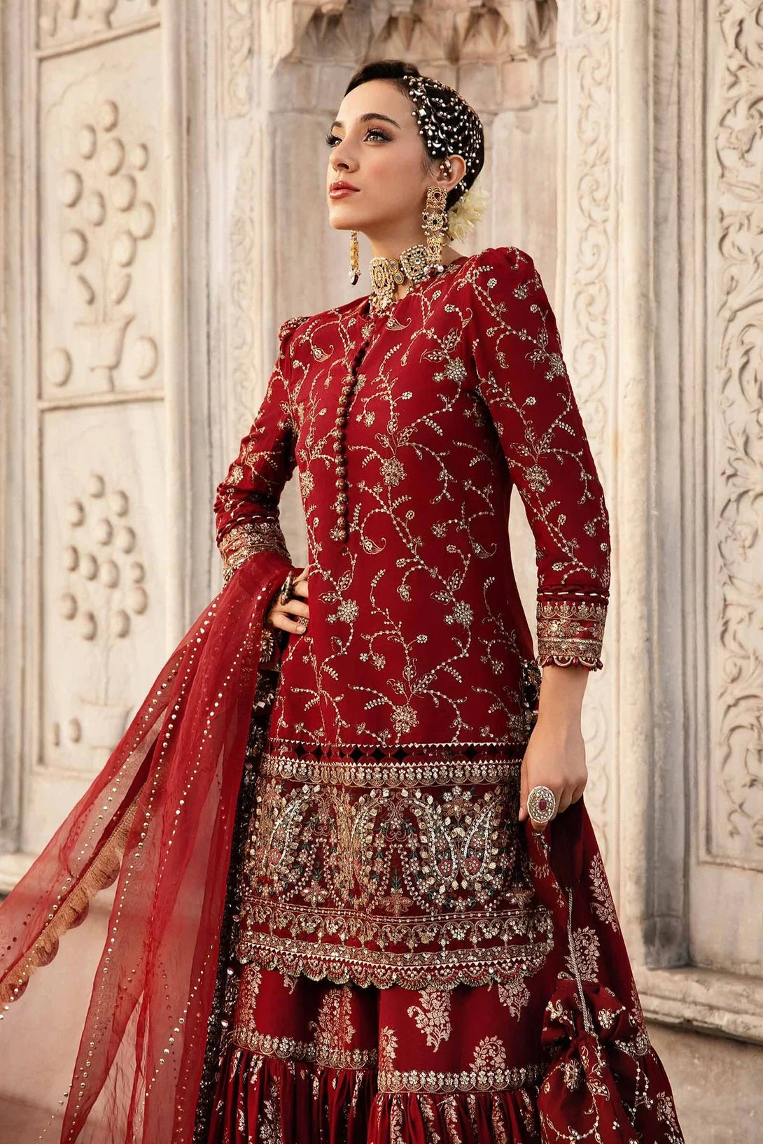 Embroidered Cotton Satin Suit | CST - 807 - NEW NAMAL PRET