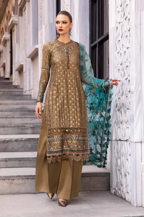 Embroidered Cotton Satin Suit | CST - 808 - NEW NAMAL PRET