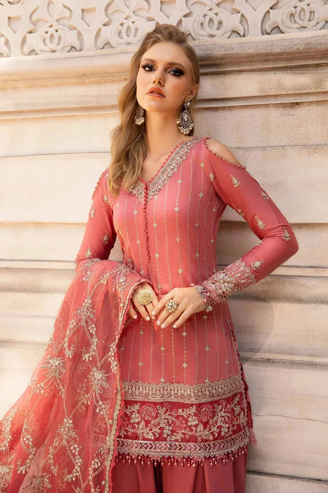 Embroidered Cotton Satin Suit | CST - 809 - NEW NAMAL PRET