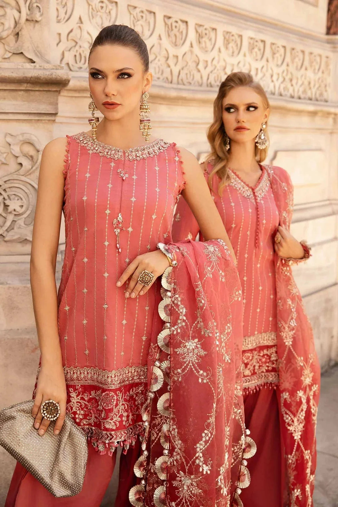 Embroidered Cotton Satin Suit | CST - 809 - NEW NAMAL PRET
