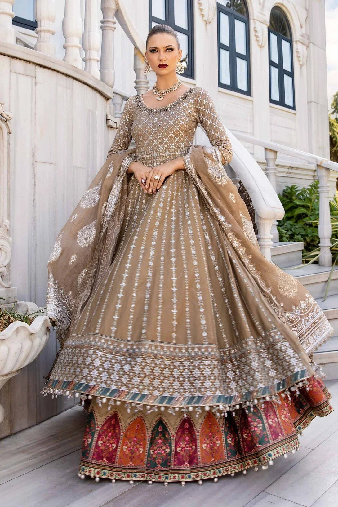 Embroidered Cotton Satin Suit | CST - 810 - NEW NAMAL PRET