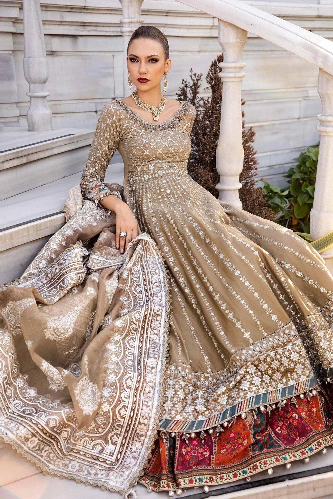 Embroidered Cotton Satin Suit | CST - 810 - NEW NAMAL PRET