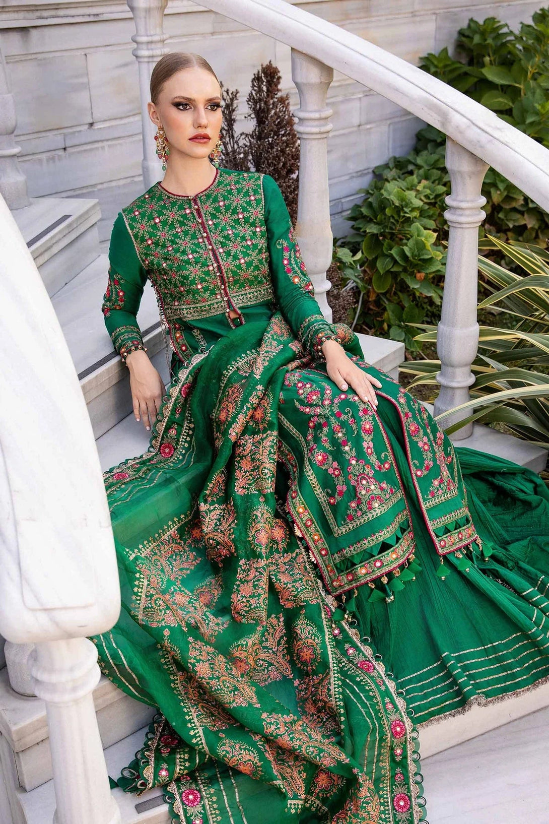 Embroidered Cotton Satin Suit | CST - 811 - NEW NAMAL PRET