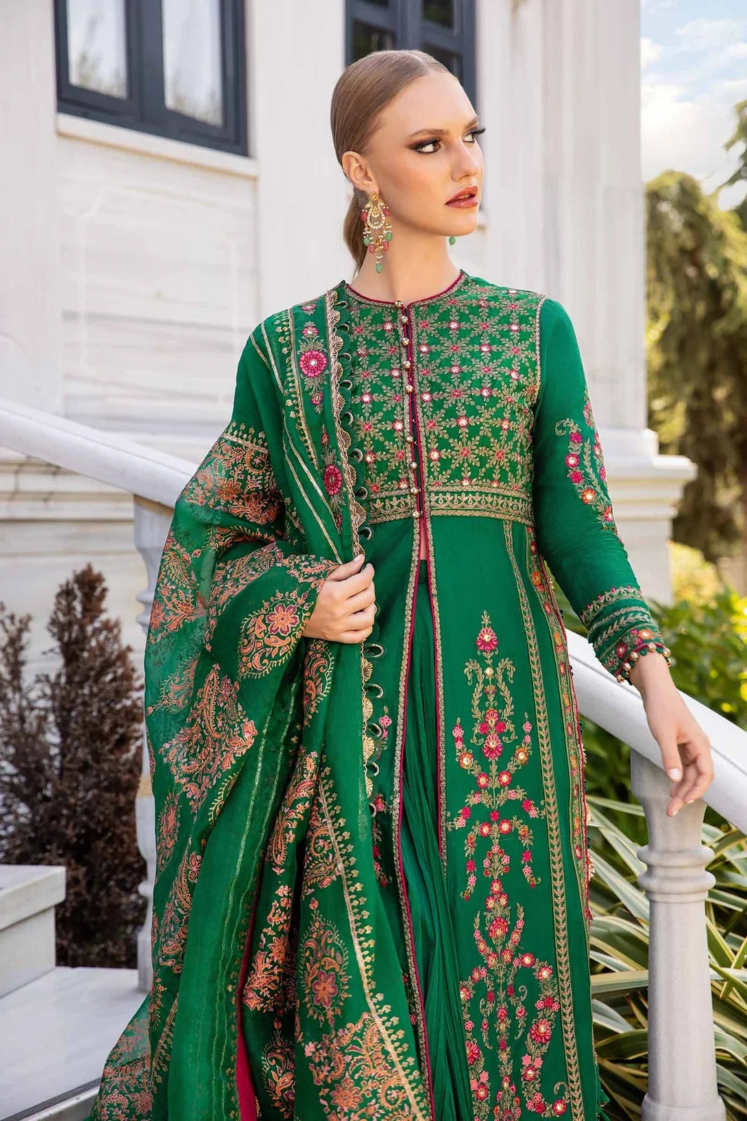 Embroidered Cotton Satin Suit | CST - 811 - NEW NAMAL PRET