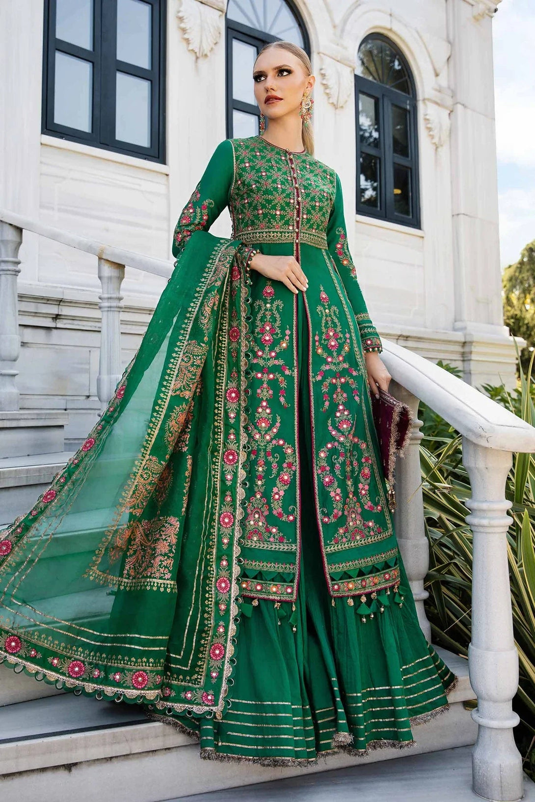 Embroidered Cotton Satin Suit | CST - 811 - NEW NAMAL PRET