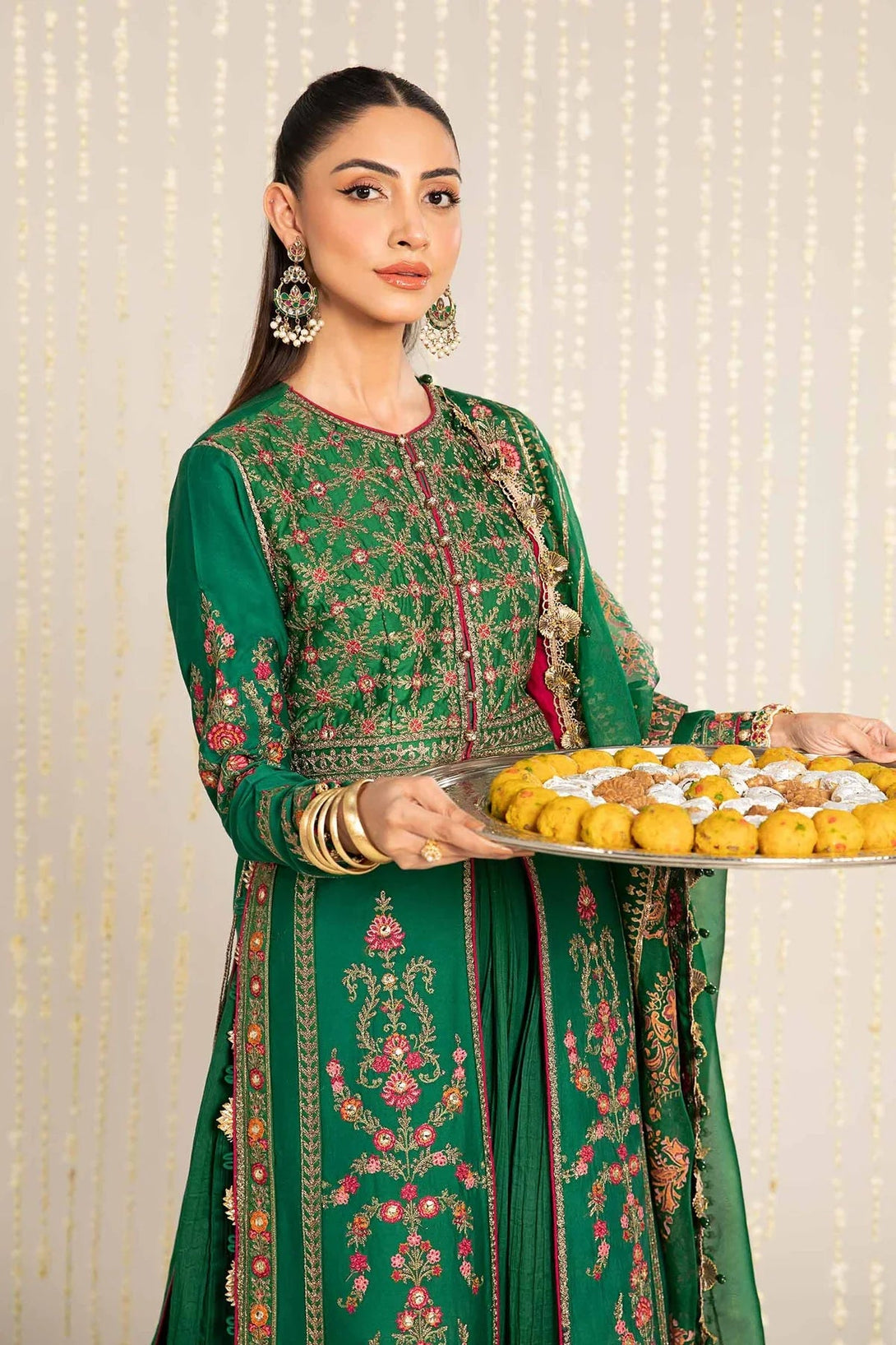 Embroidered Cotton Satin Suit | CST - 811 - NEW NAMAL PRET
