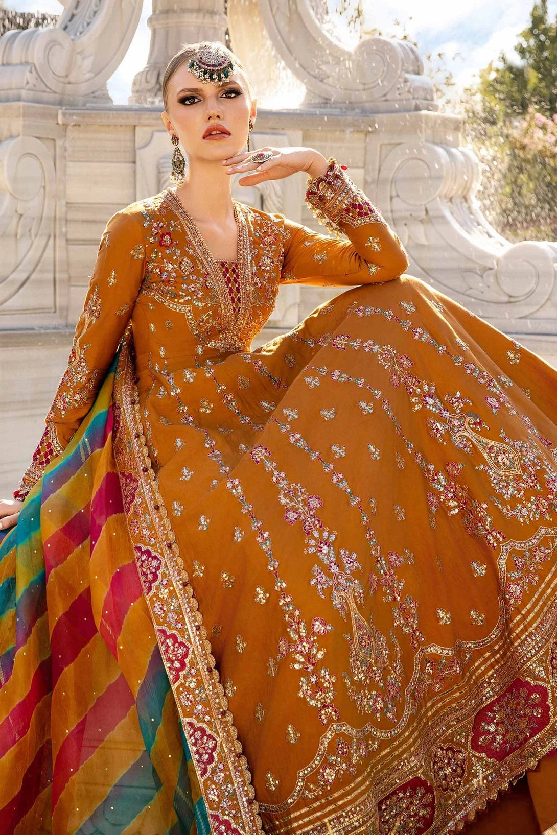 Embroidered Cotton Satin Suit | CST - 812 - NEW NAMAL PRET