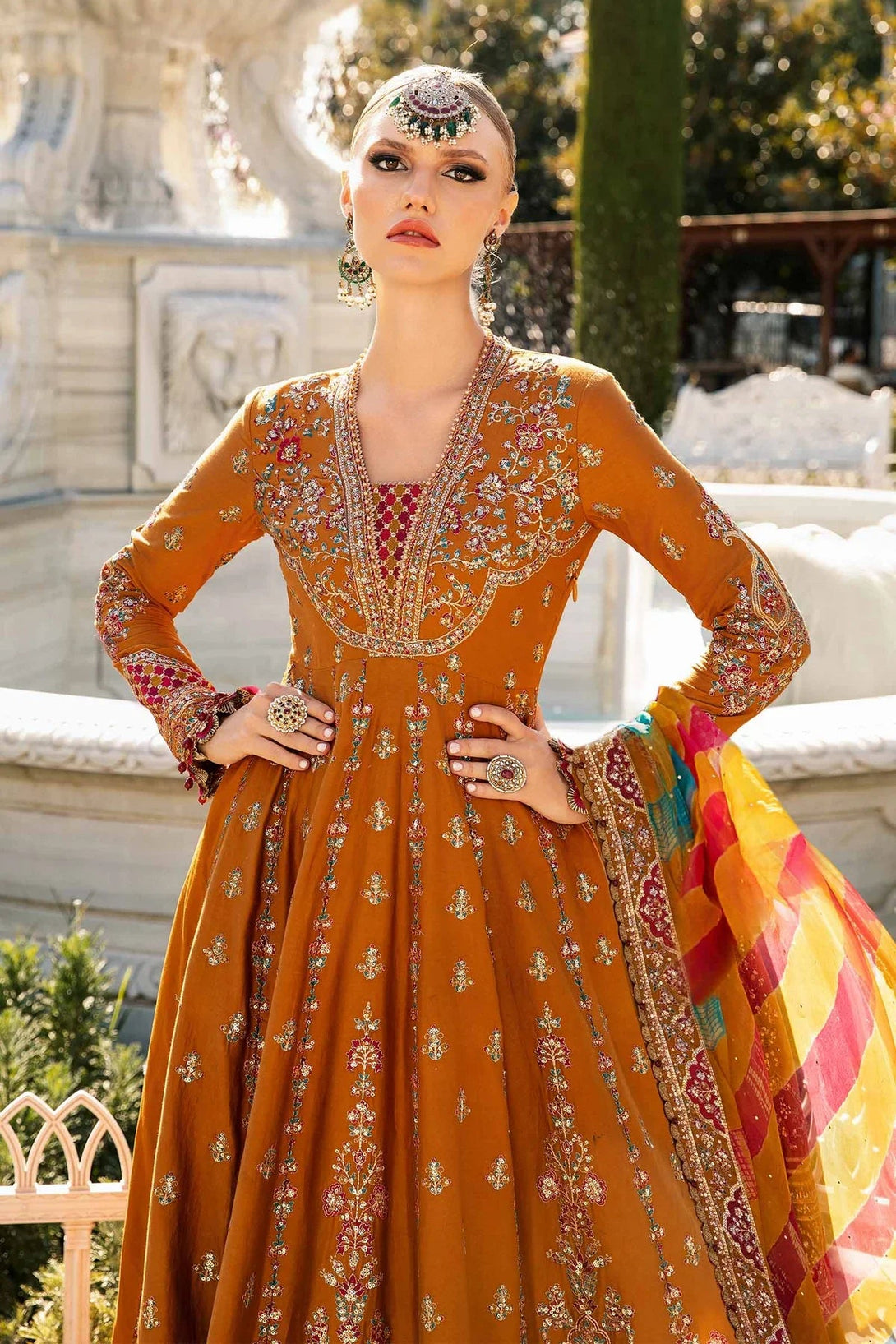 Embroidered Cotton Satin Suit | CST - 812 - NEW NAMAL PRET