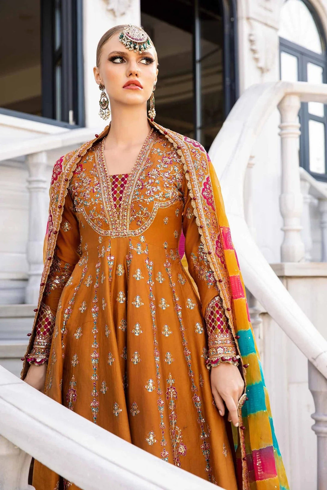 Embroidered Cotton Satin Suit | CST - 812 - NEW NAMAL PRET