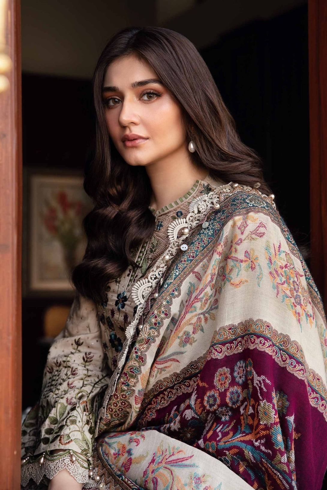 Embroidered Linen Suit | DL - 1211 - NEW NAMAL PRET