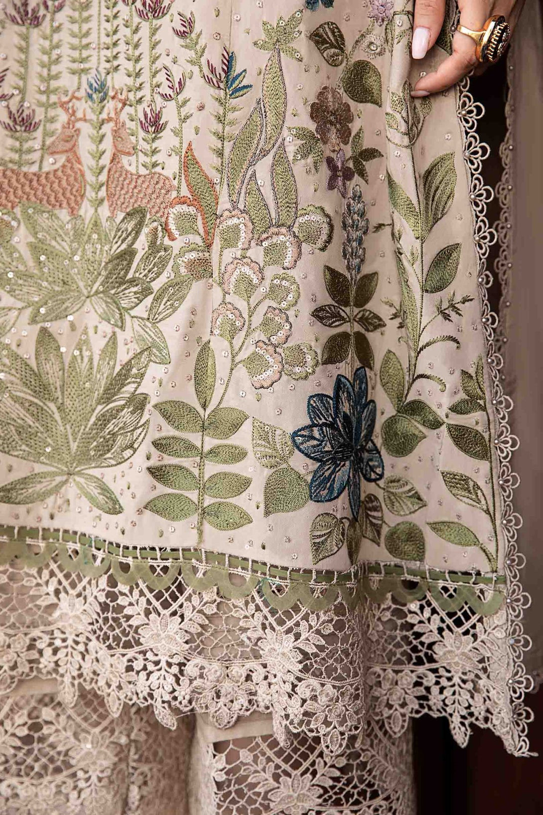 Embroidered Linen Suit | DL - 1211 - NEW NAMAL PRET