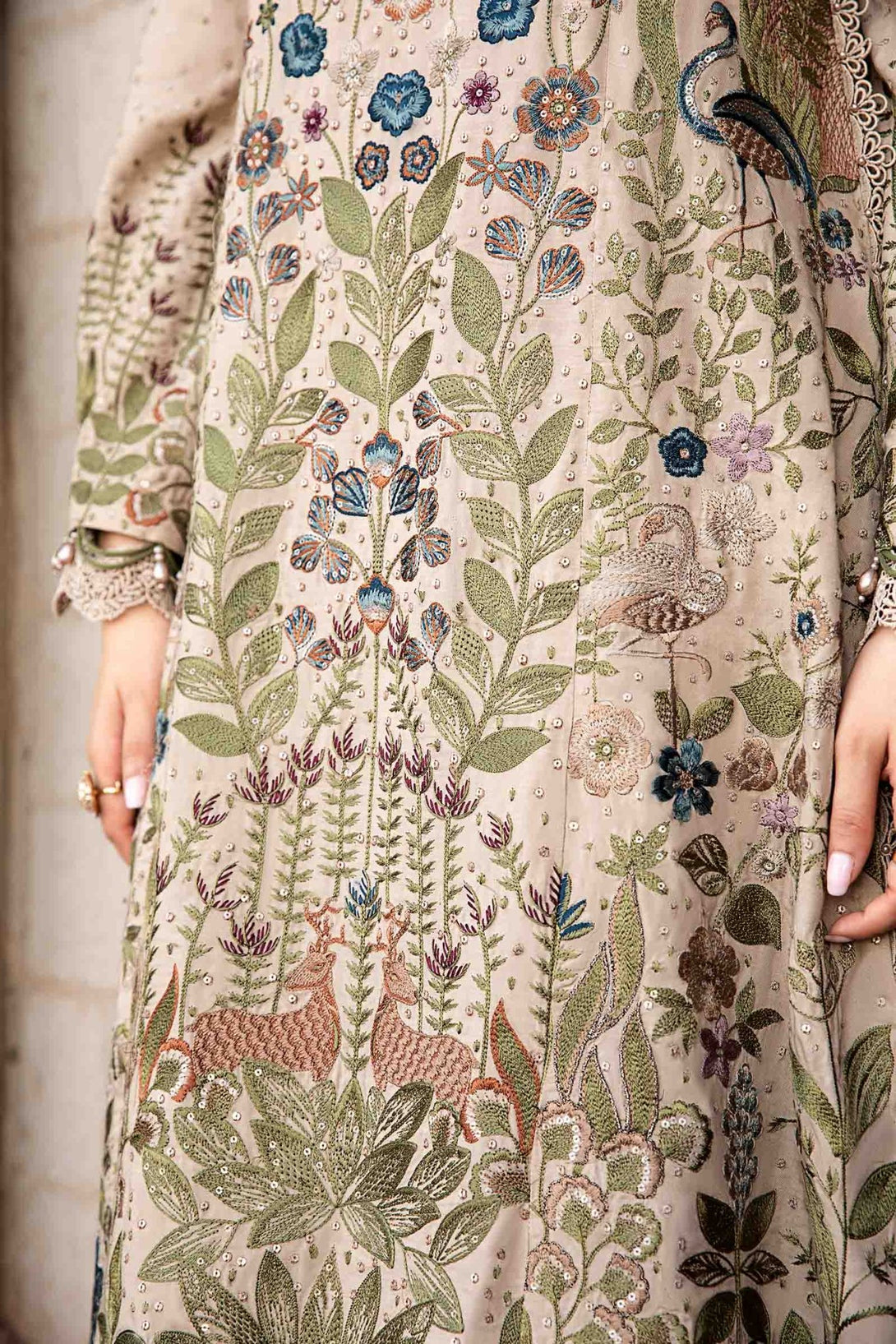 Embroidered Linen Suit | DL - 1211 - NEW NAMAL PRET