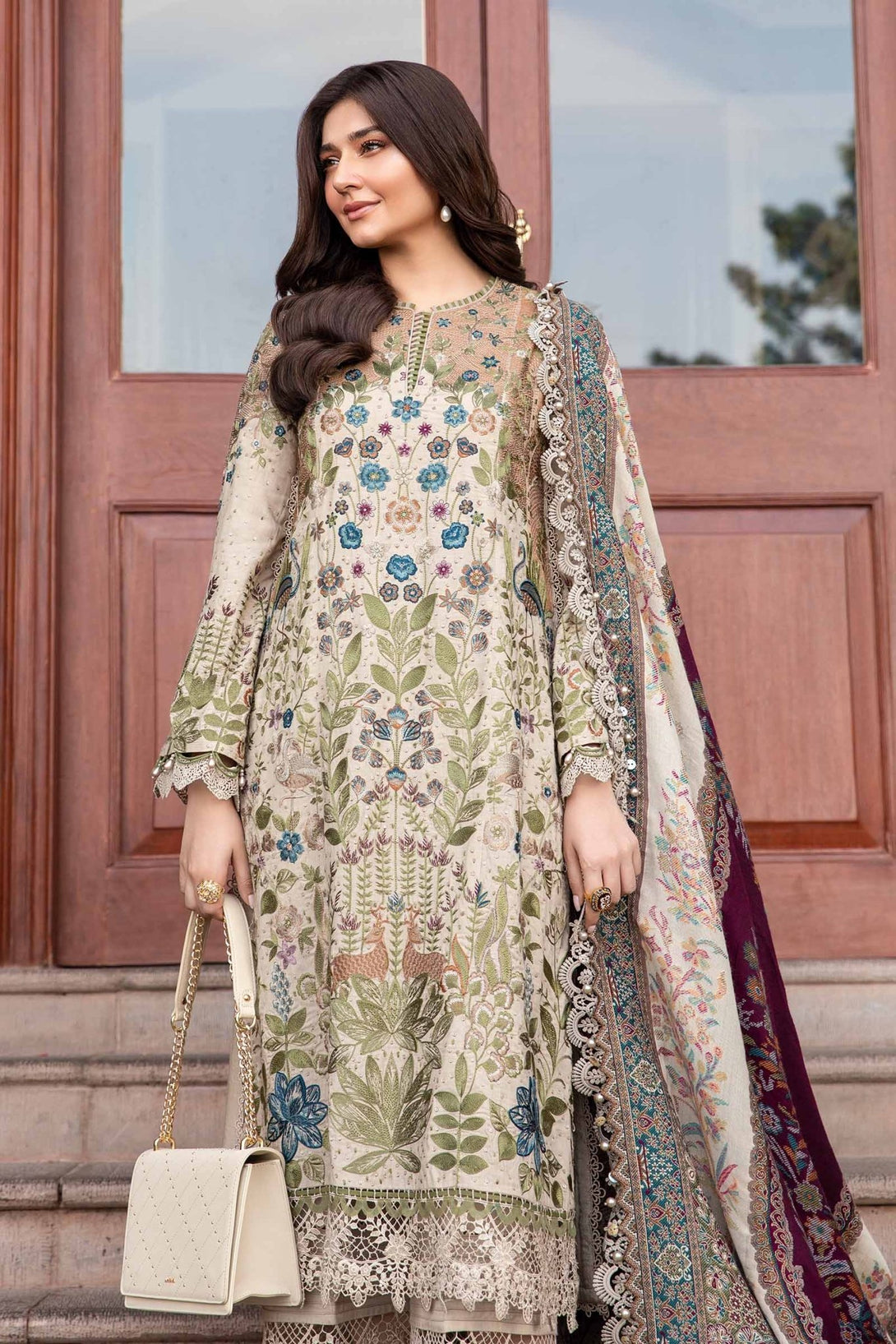 Embroidered Linen Suit | DL - 1211 - NEW NAMAL PRET