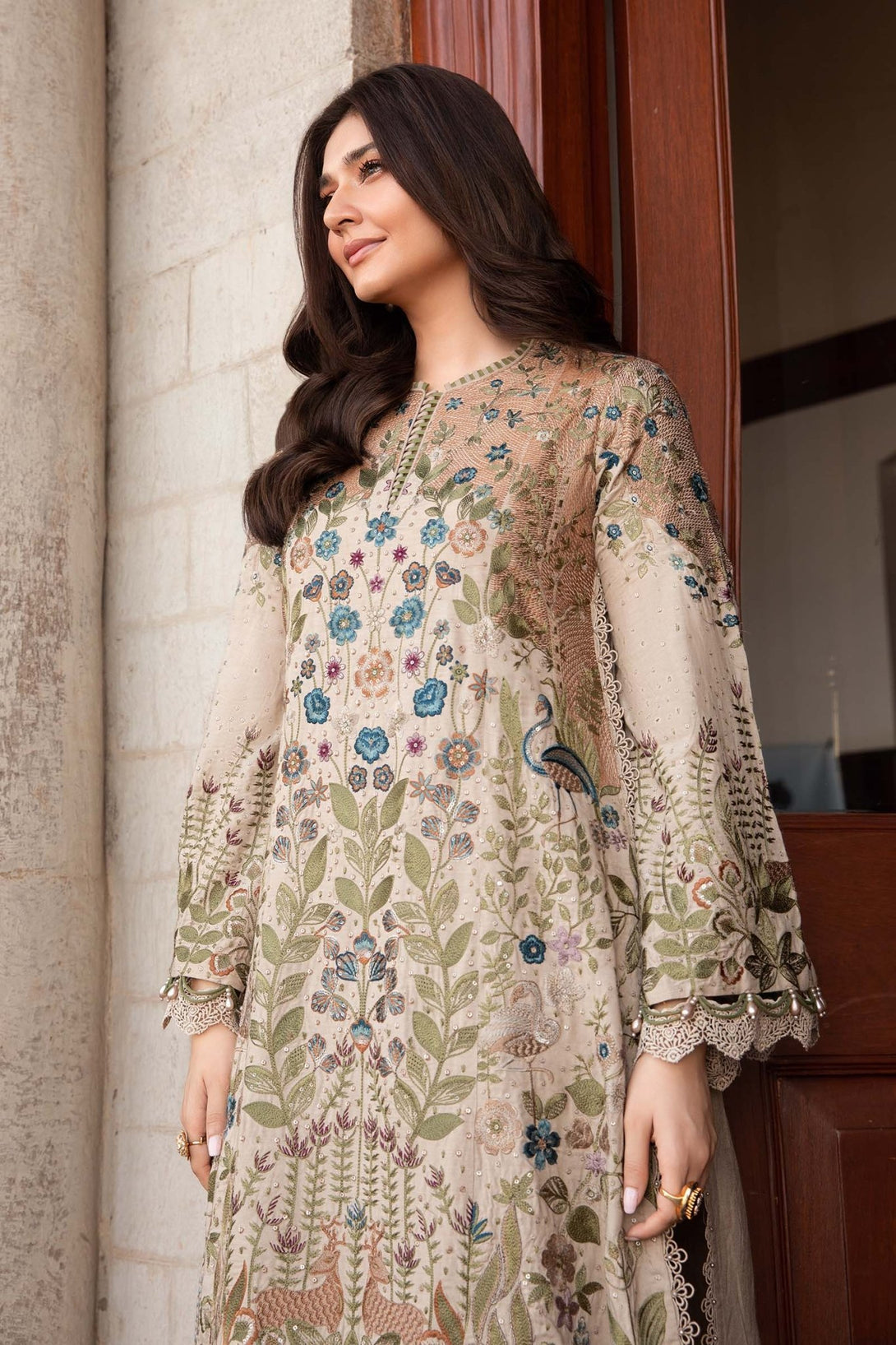 Embroidered Linen Suit | DL - 1211 - NEW NAMAL PRET