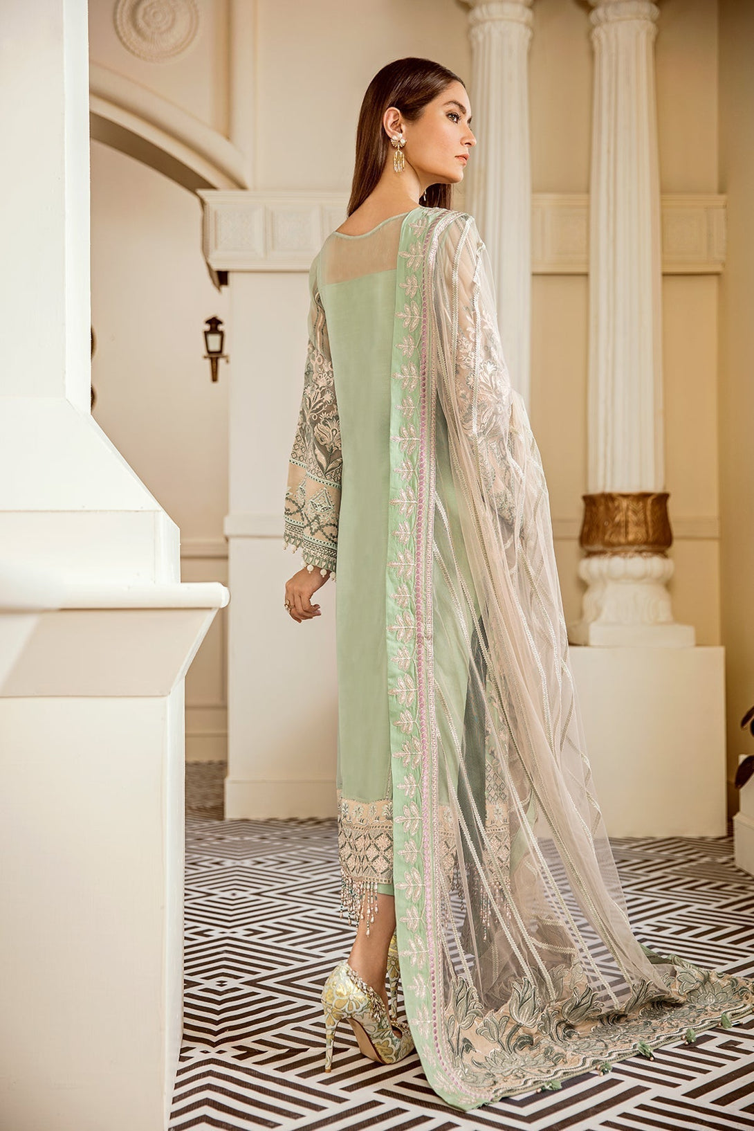 EMBROIDERED NET CH06 - 05 - NEW NAMAL PRET