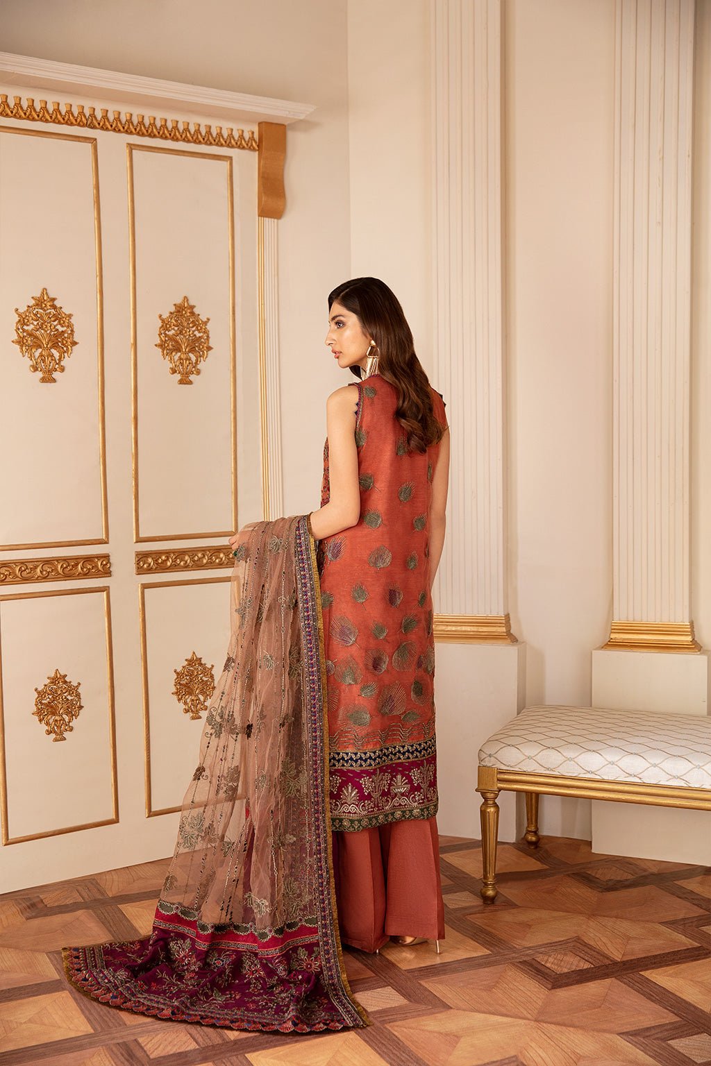 EMBROIDERED NET CH07 - 03 - NEW NAMAL PRET