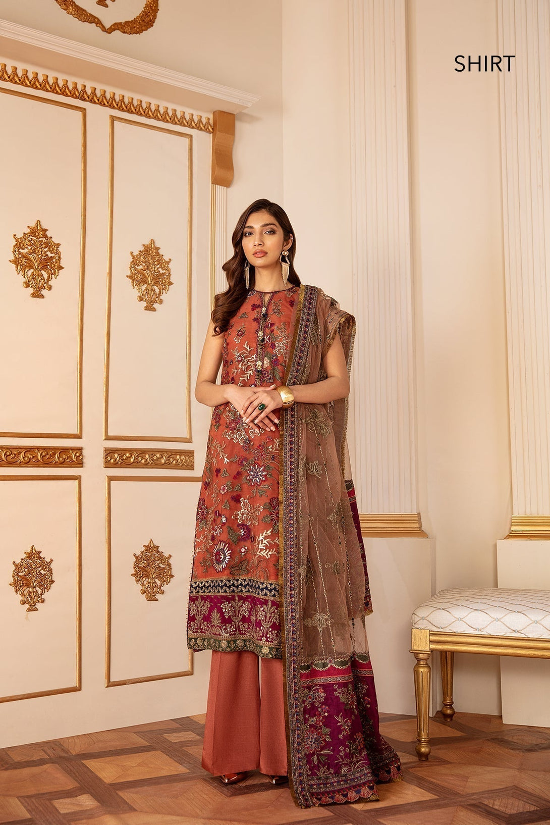 EMBROIDERED NET CH07 - 03 - NEW NAMAL PRET