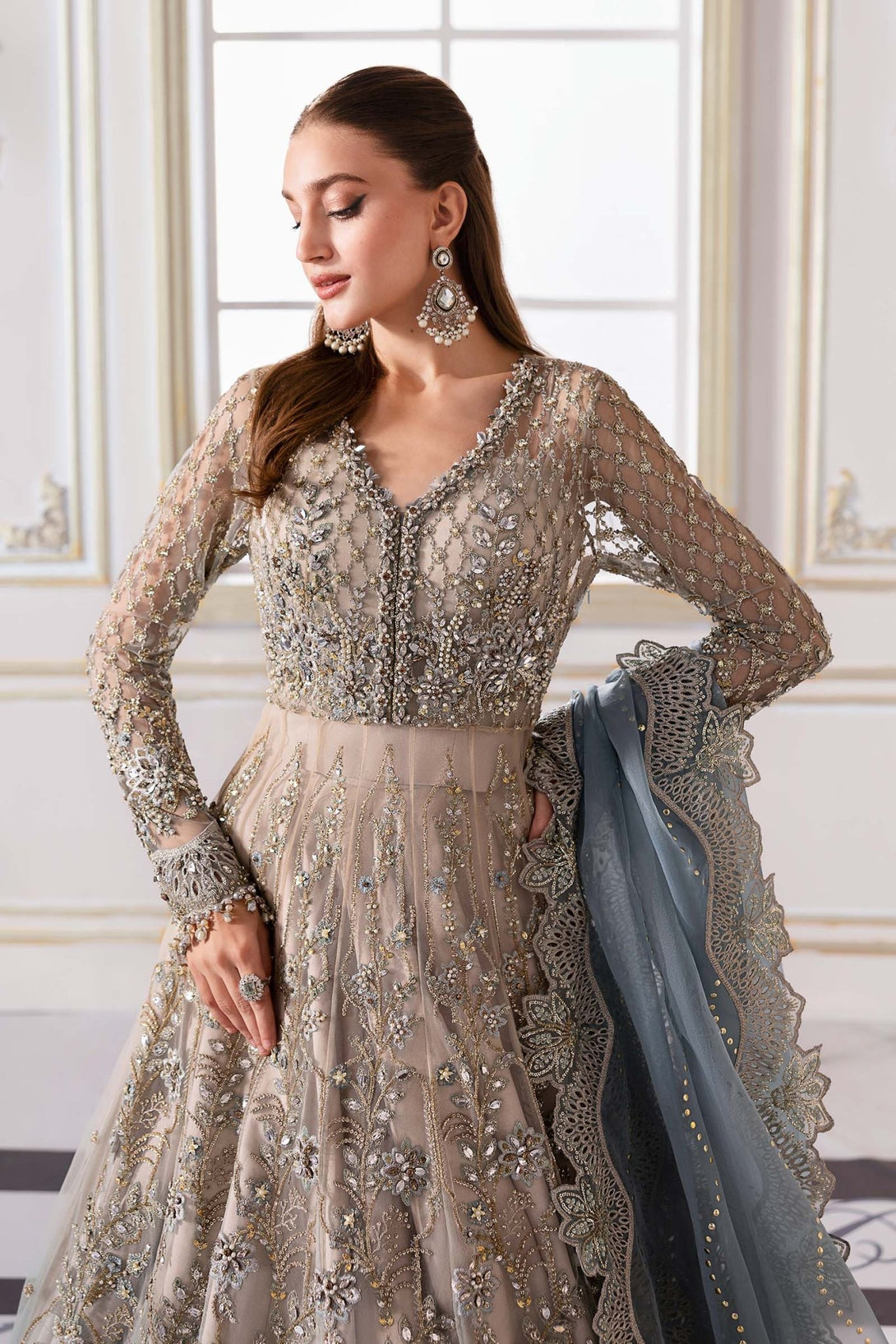 Embroidered Net Suit | BD - 3002 - NEW NAMAL PRET