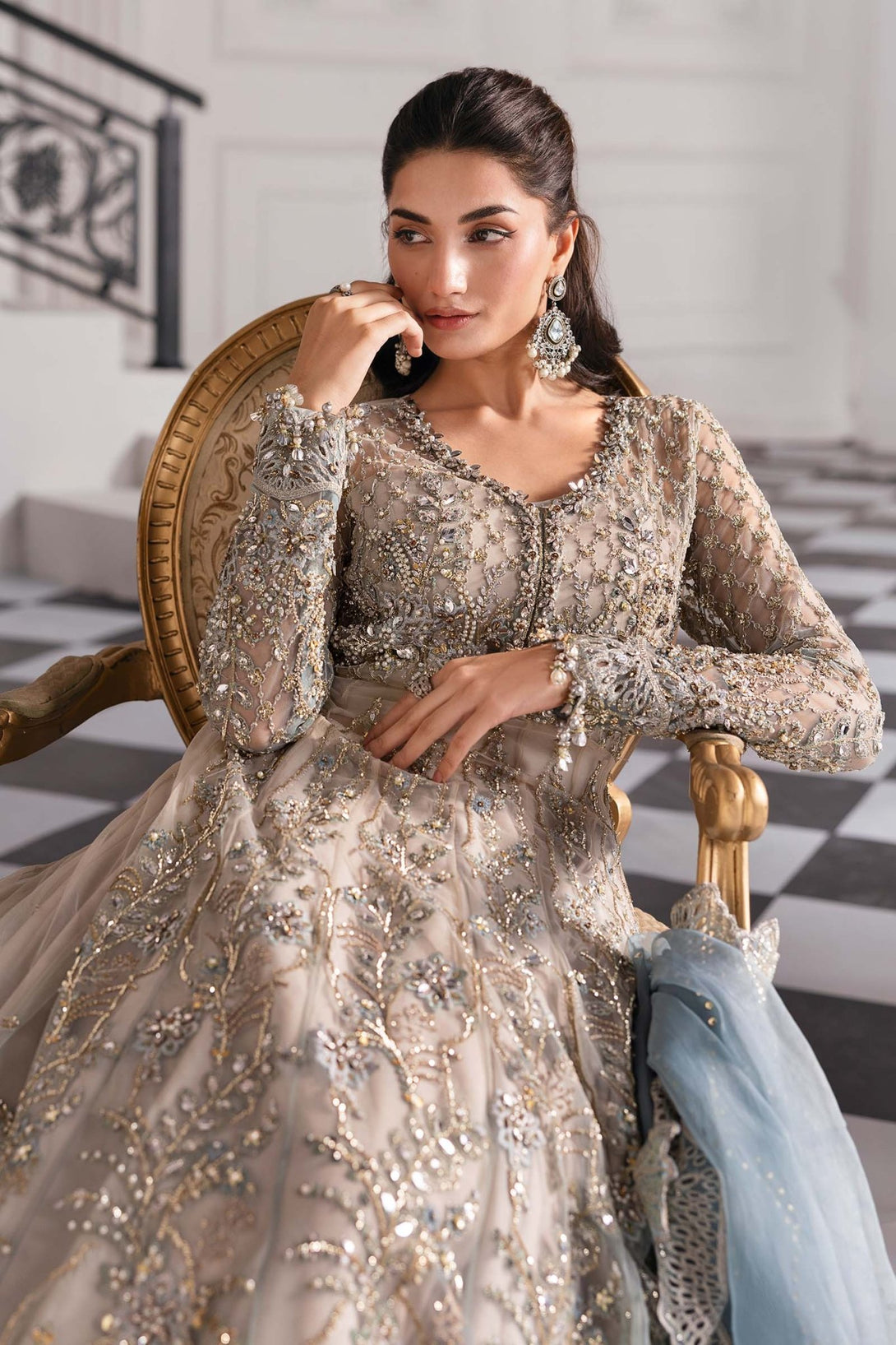 Embroidered Net Suit | BD - 3002 - NEW NAMAL PRET