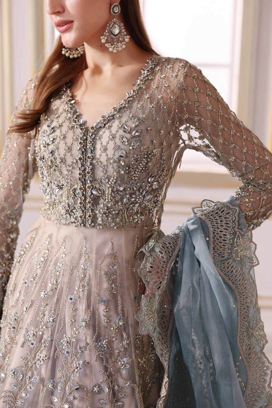 Embroidered Net Suit | BD - 3002 - NEW NAMAL PRET
