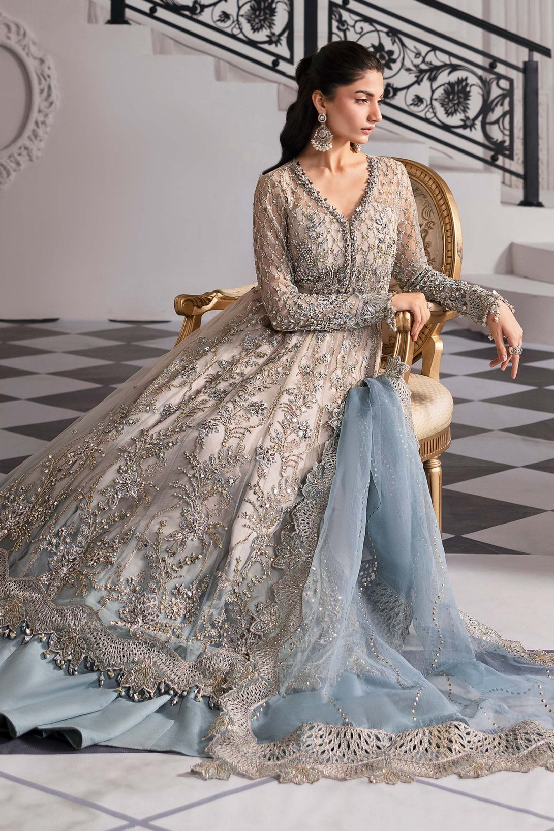 Embroidered Net Suit | BD - 3002 - NEW NAMAL PRET