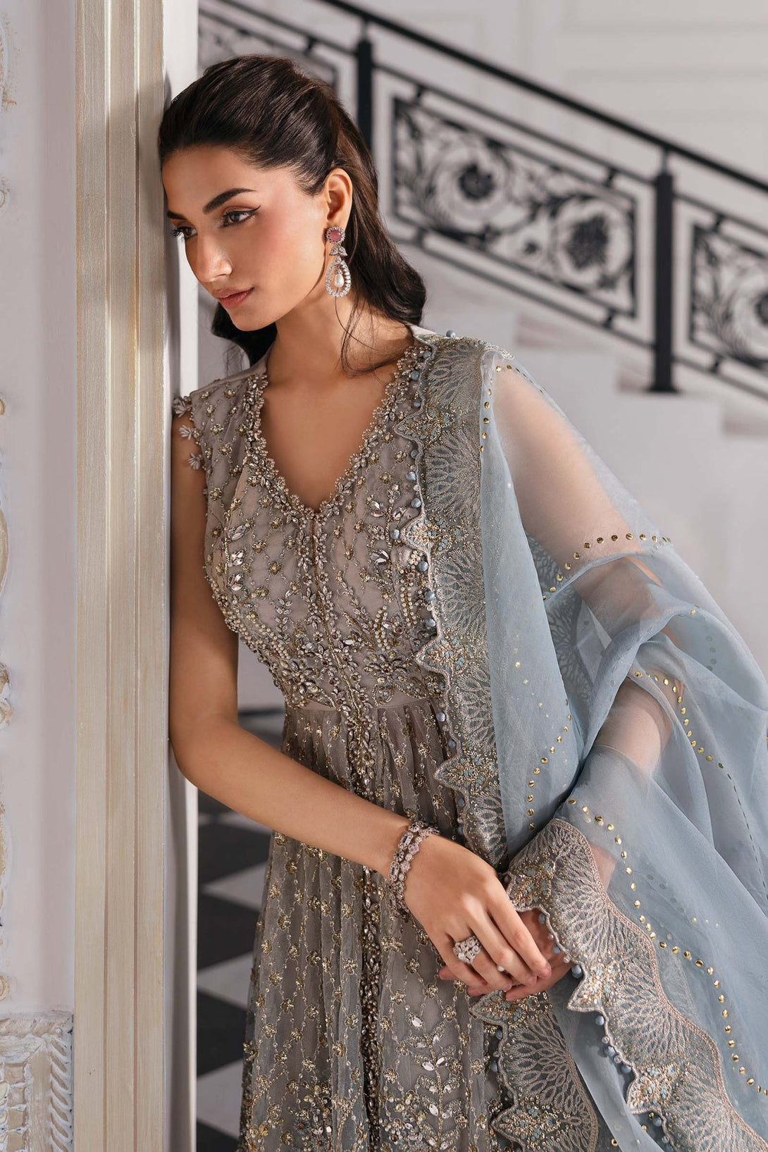 Embroidered Net Suit | BD - 3002 - NEW NAMAL PRET