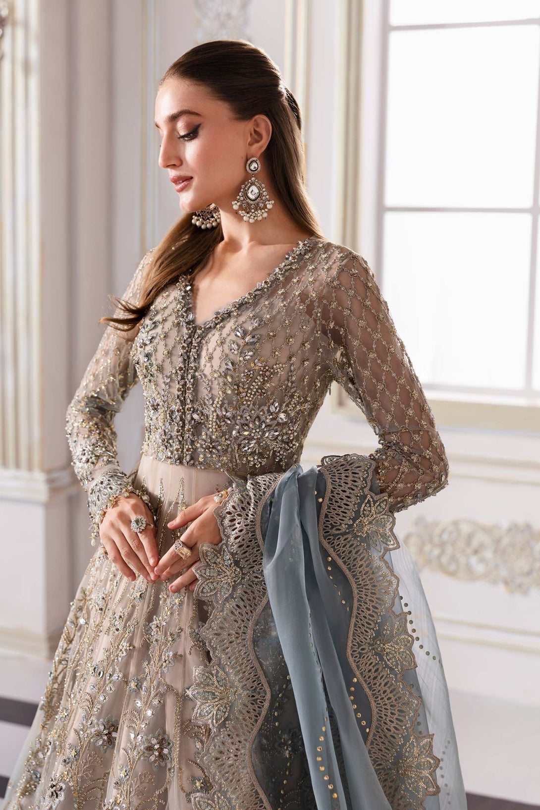 Embroidered Net Suit | BD - 3002 - NEW NAMAL PRET