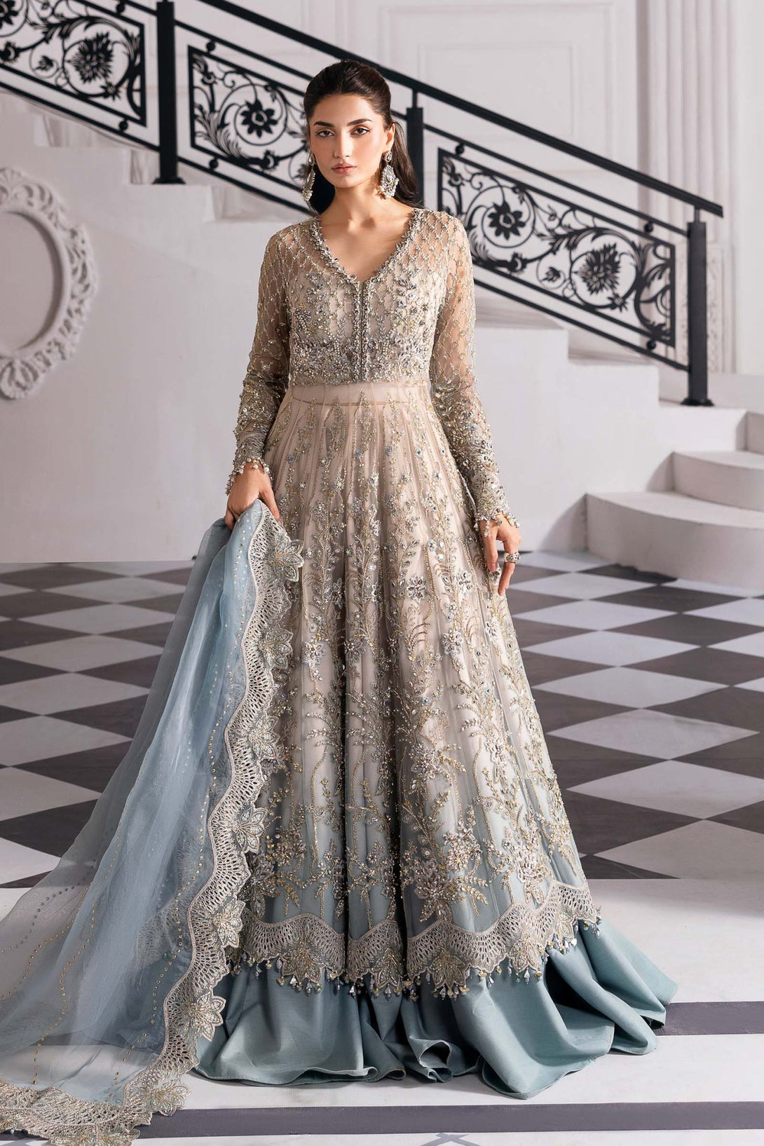 Embroidered Net Suit | BD - 3002 - NEW NAMAL PRET
