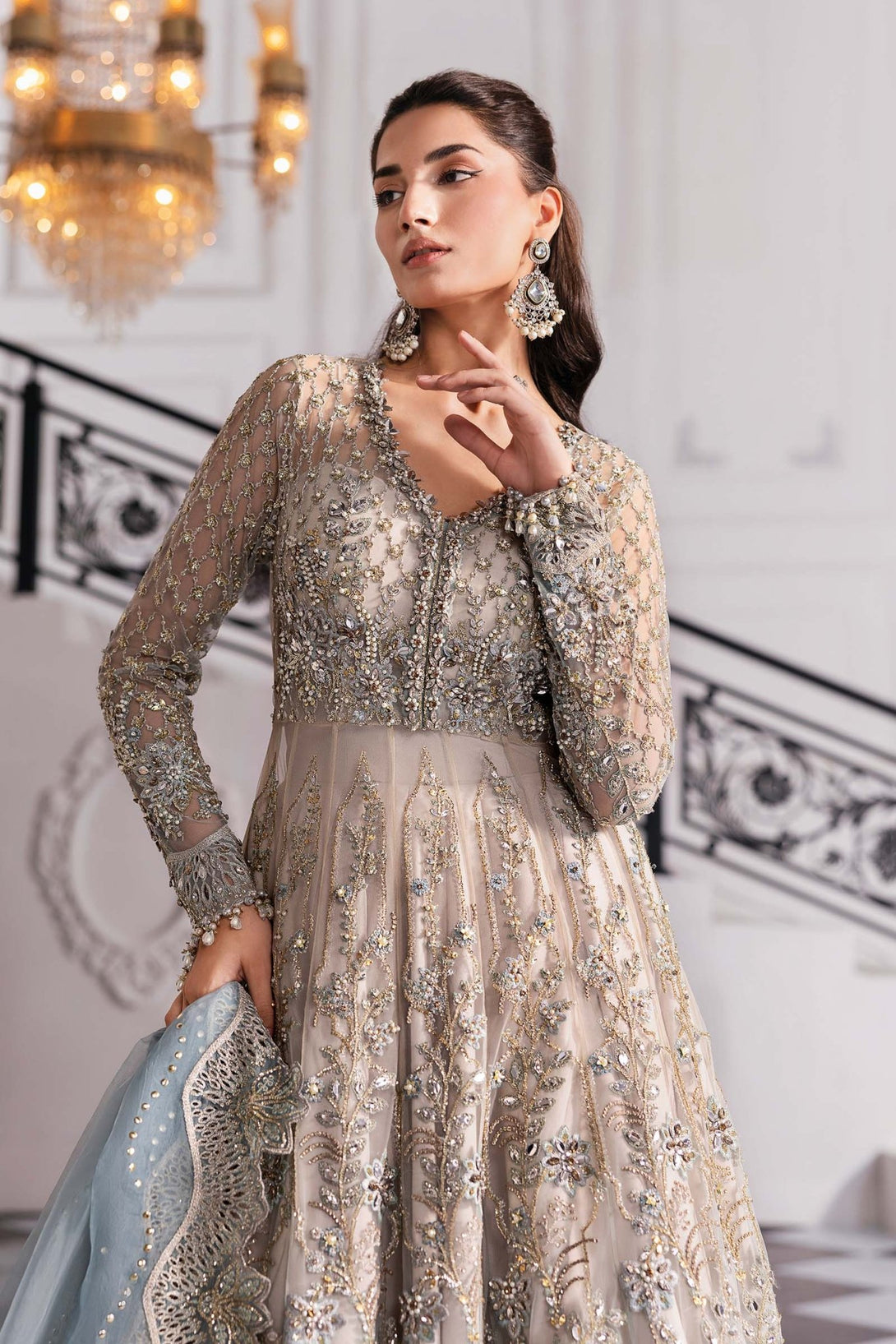 Embroidered Net Suit | BD - 3002 - NEW NAMAL PRET