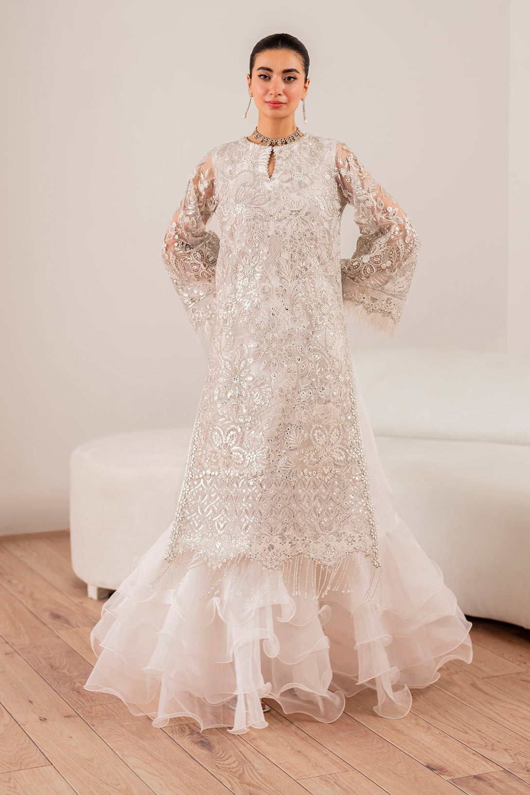 EMBROIDERED NET UF - 703 - NEW NAMAL PRET