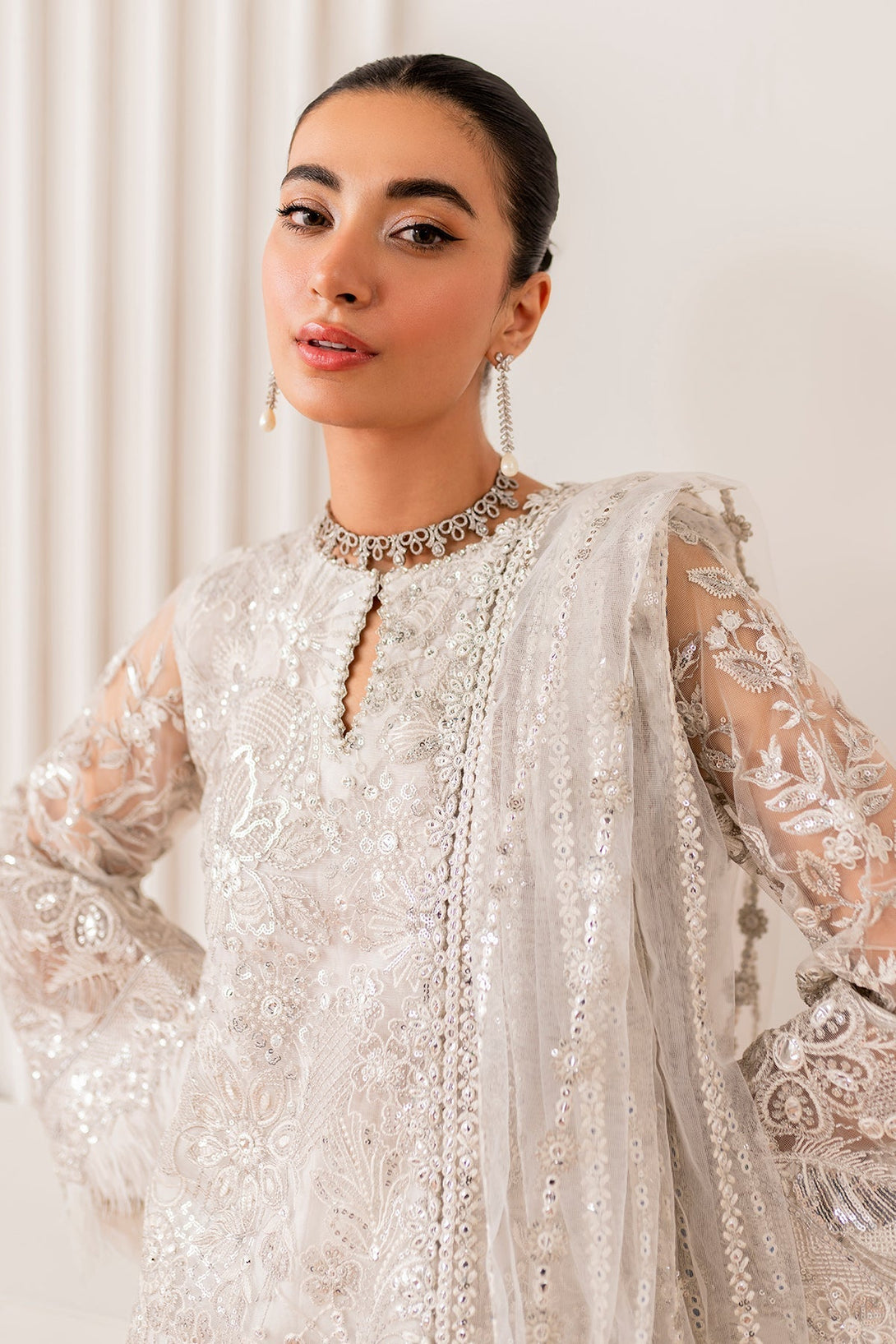 EMBROIDERED NET UF - 703 - NEW NAMAL PRET