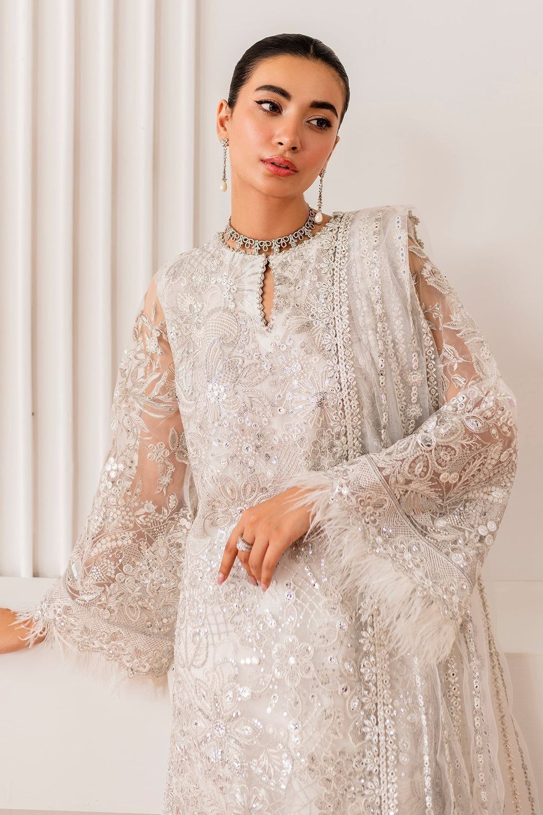 EMBROIDERED NET UF - 703 - NEW NAMAL PRET