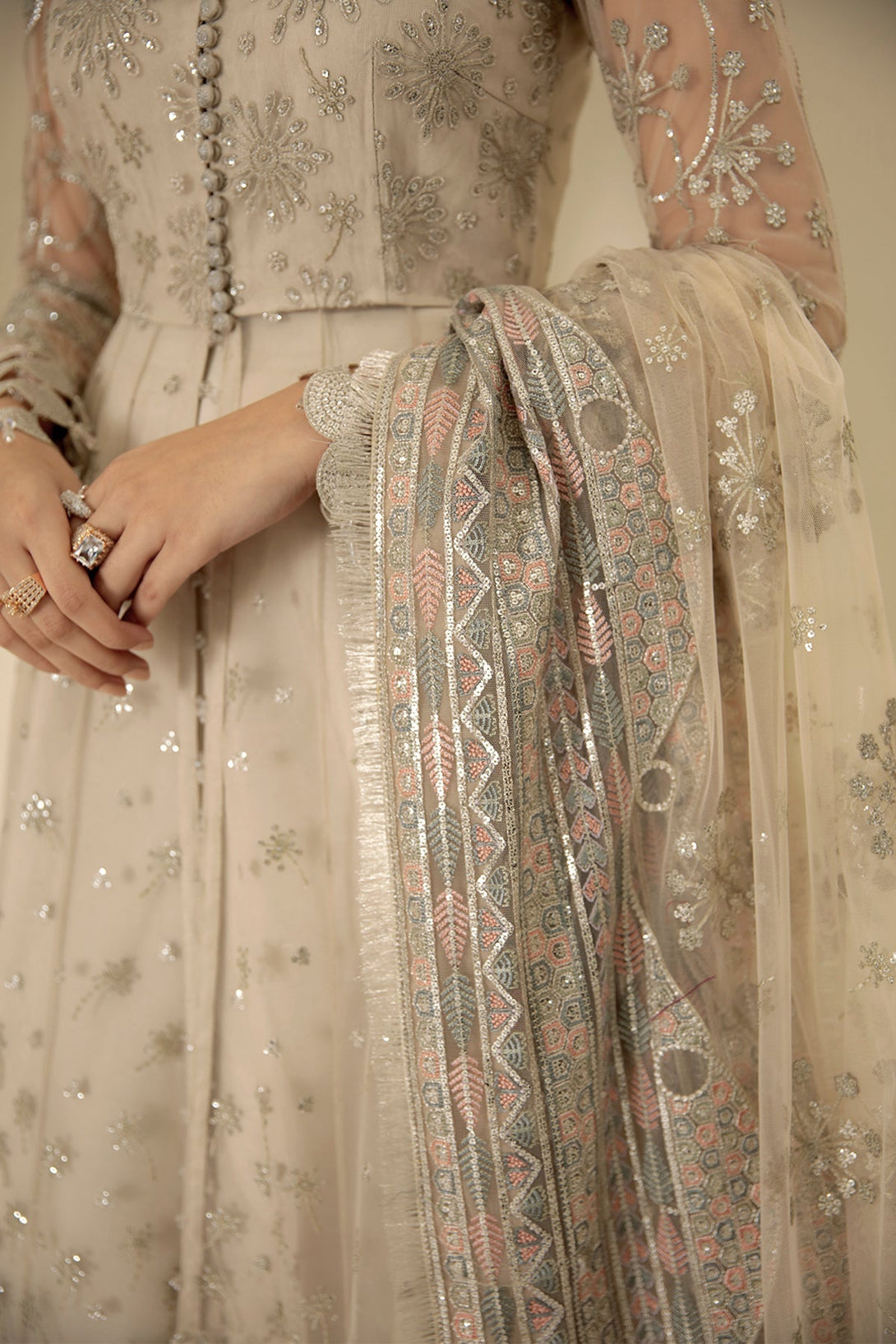 EMBROIDERED NET UN - 4001 - Namal Pret