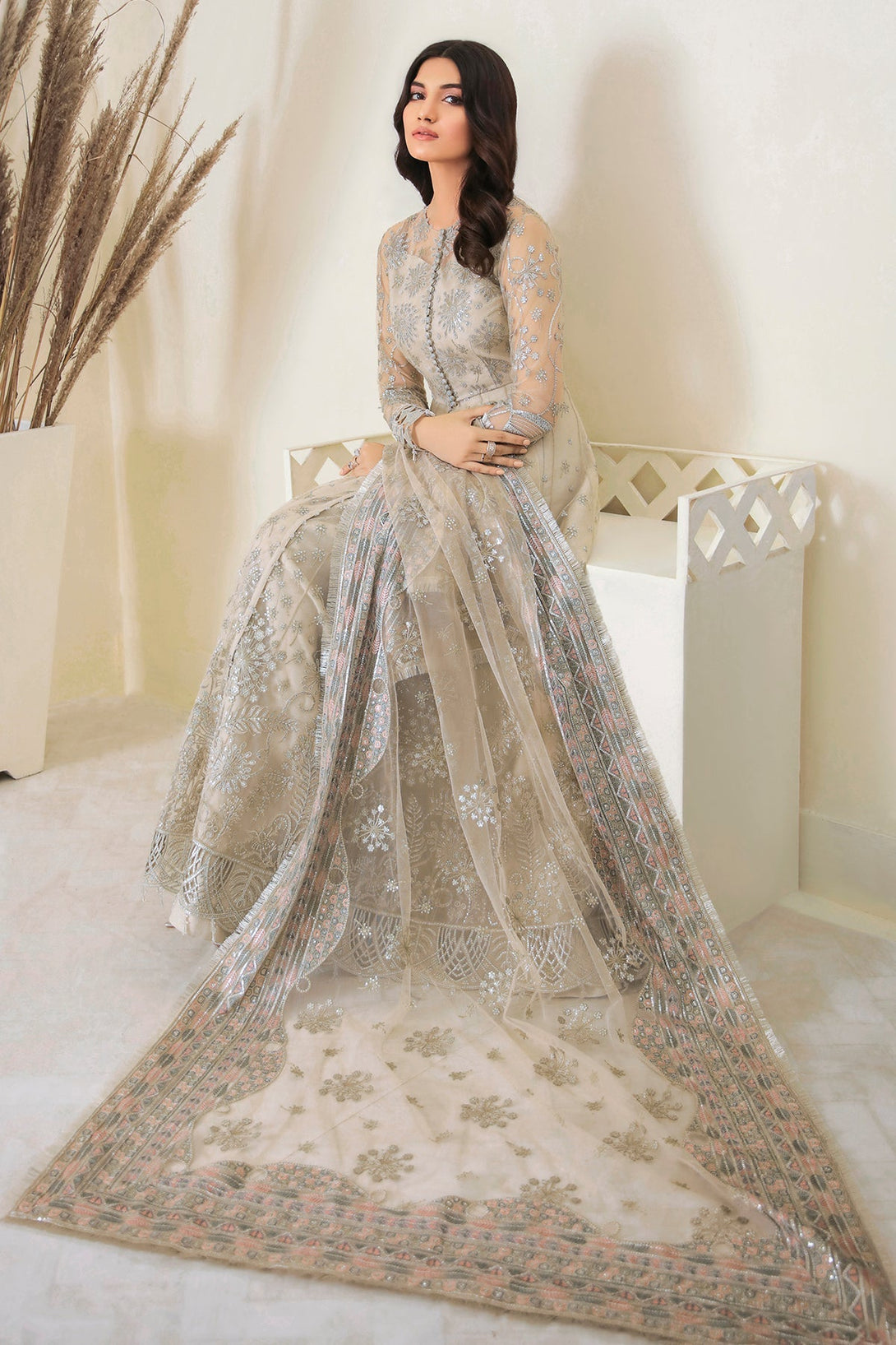 EMBROIDERED NET UN - 4001 - Namal Pret