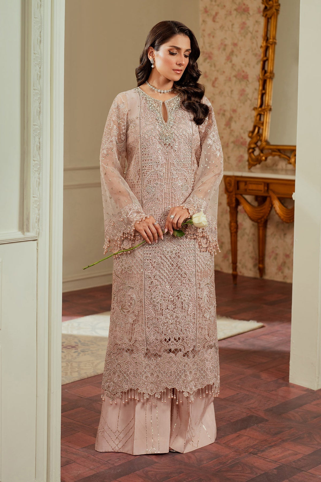 EMBROIDERED ORGANZA CH13 - 04 - NEW NAMAL PRET