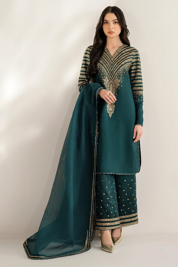 Embroidered Raw Silk UR - 7056 - NEW NAMAL PRET
