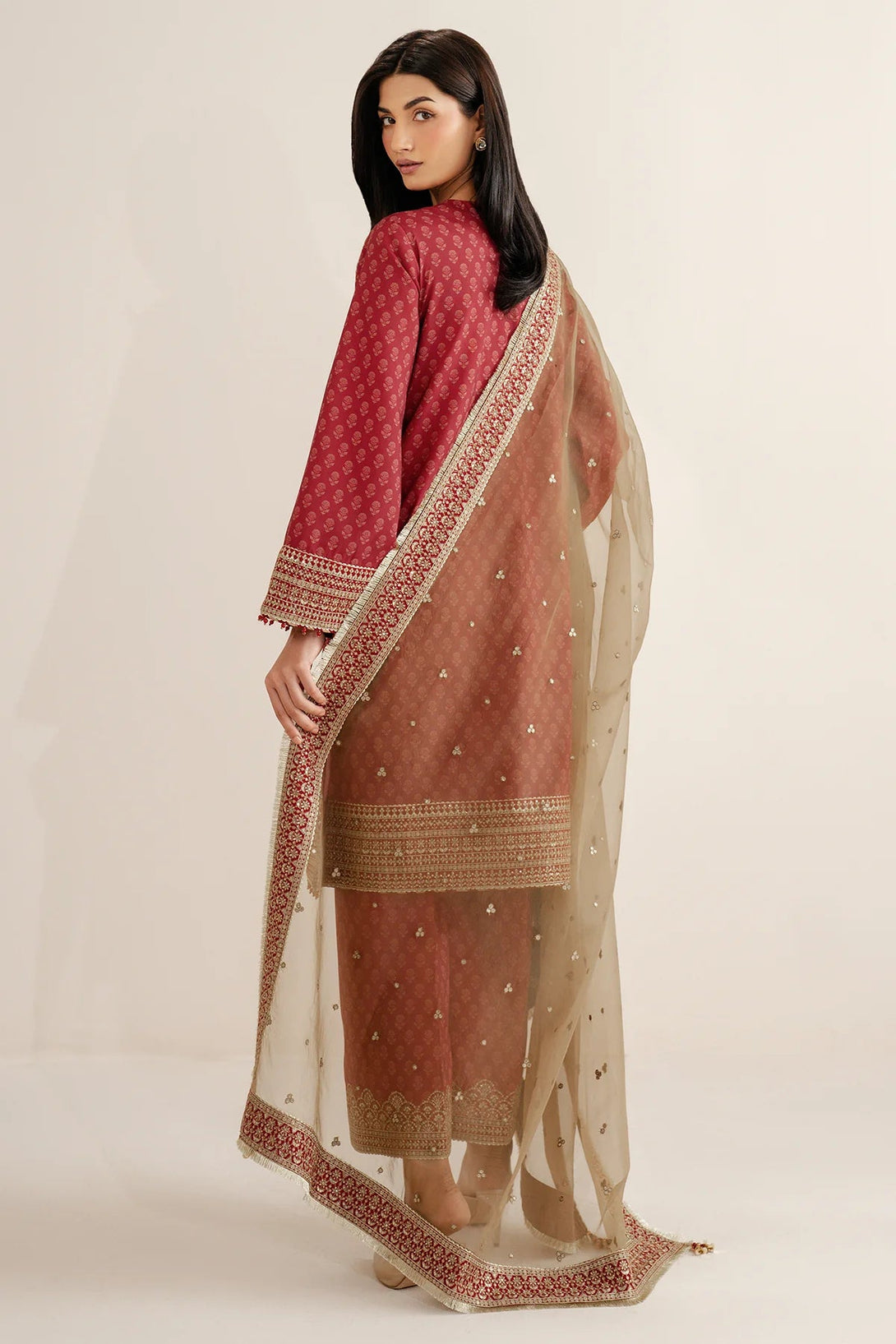 Embroidered Raw Silk UR - 7057 - NEW NAMAL PRET