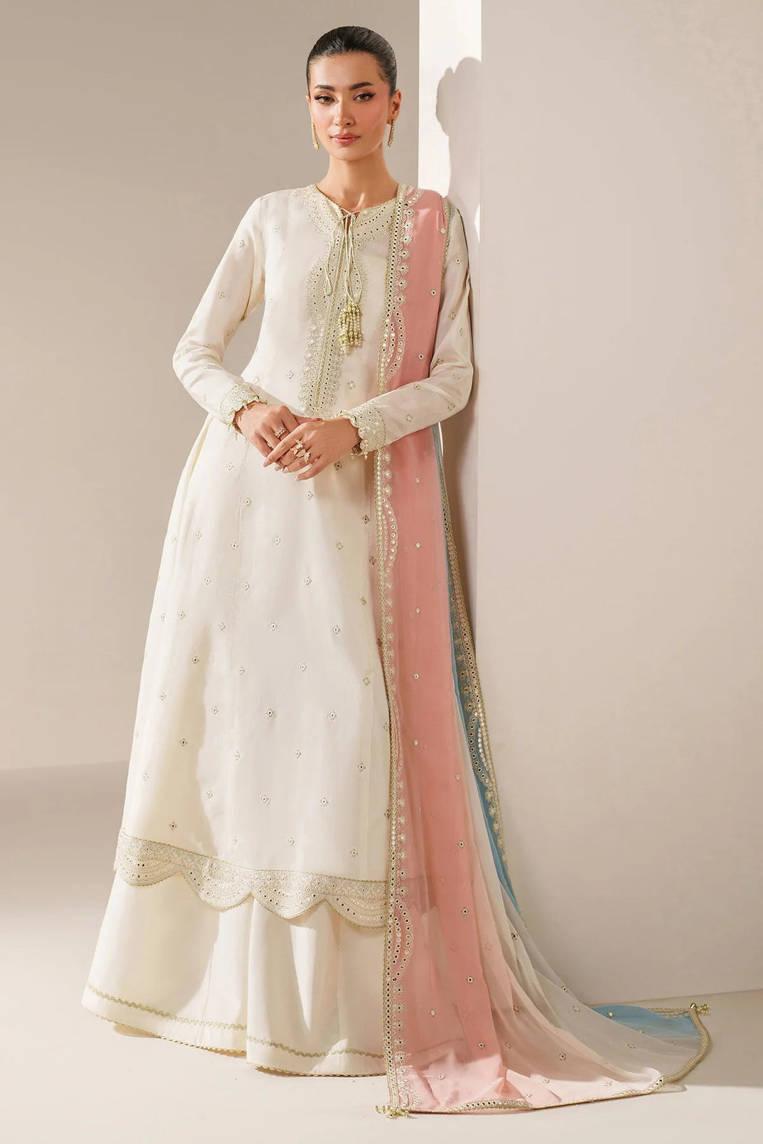 Embroidered Raw Silk UR - 7059 - NEW NAMAL PRET