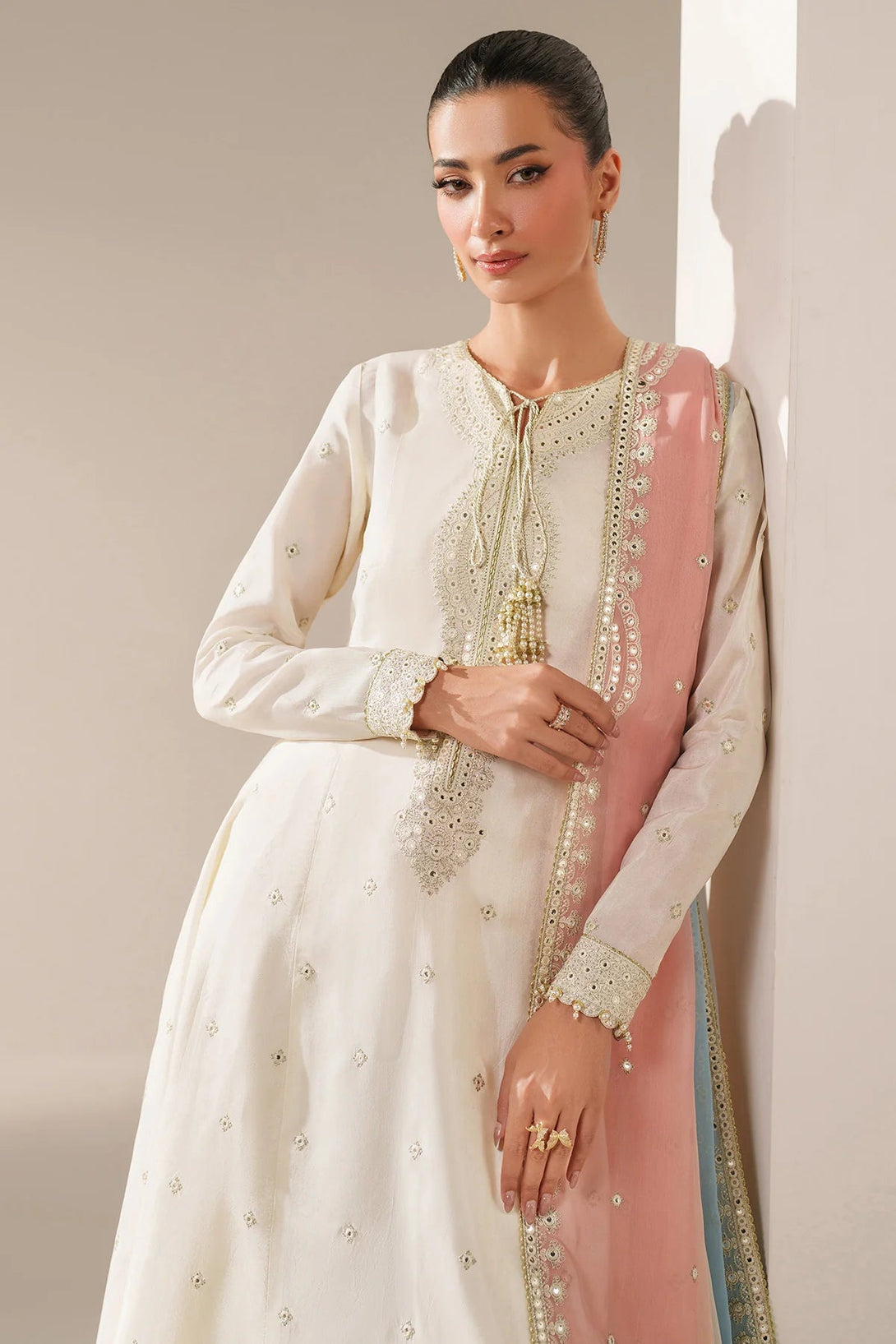 Embroidered Raw Silk UR - 7059 - NEW NAMAL PRET