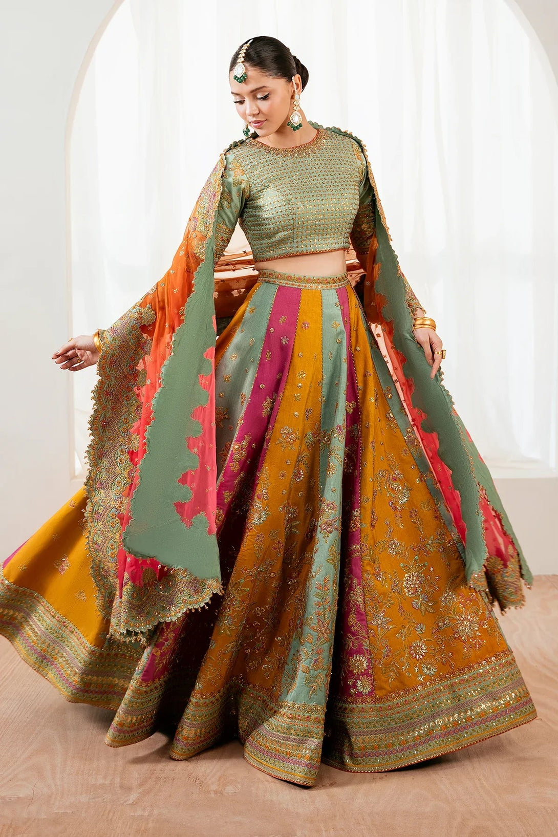 EMBROIDERED SILK UF - 4036 - NEW NAMAL PRET