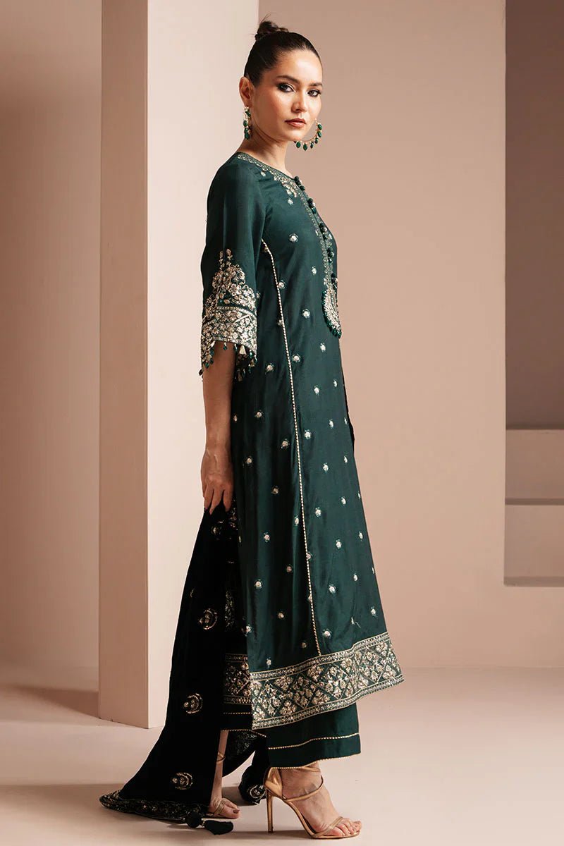 EMERALD GRACE - 3 PIECE EMBROIDERED ORGANZA SUIT - NEW NAMAL PRET