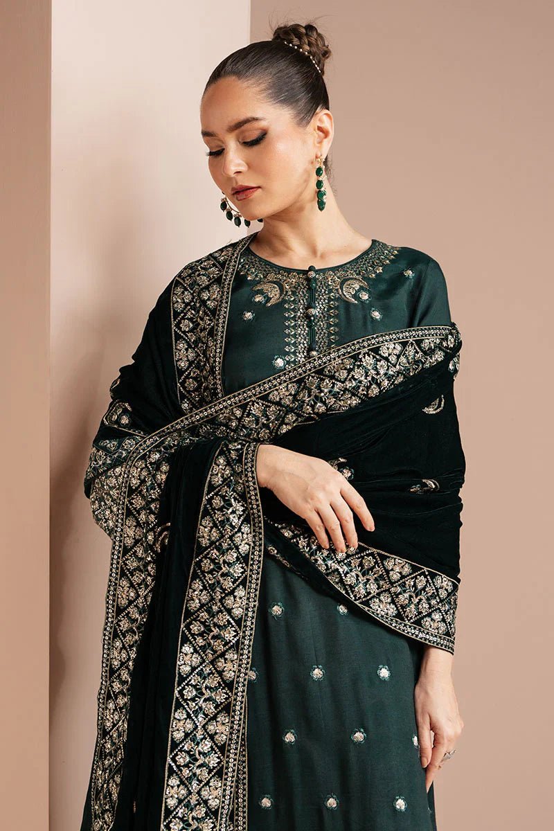 EMERALD GRACE - 3 PIECE EMBROIDERED ORGANZA SUIT - NEW NAMAL PRET