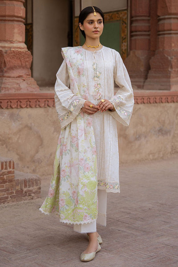 FLORAL GARLAND - 3PC PRINTED LAWN SUIT - NEW NAMAL PRET