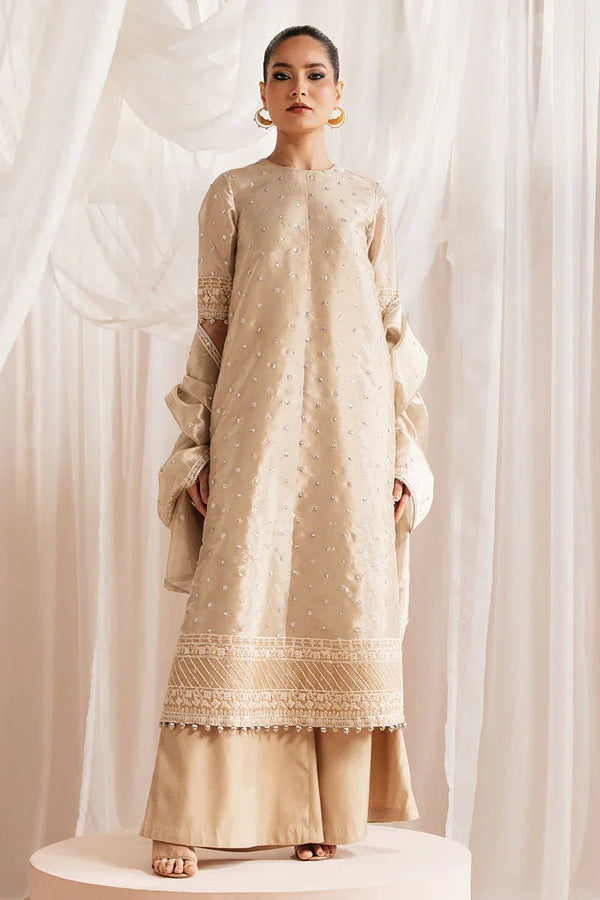 GILDED GLOW - 4 PIECE EMBROIDERED SILK SUIT - NEW NAMAL PRET