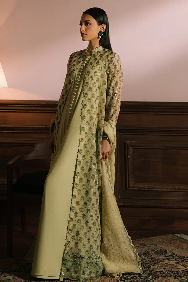GLEAMING GOLD - 4PC NET EMBROIDERED SUIT - NEW NAMAL PRET