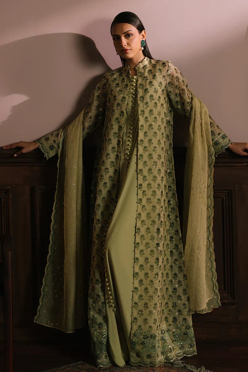 GLEAMING GOLD - 4PC NET EMBROIDERED SUIT - NEW NAMAL PRET