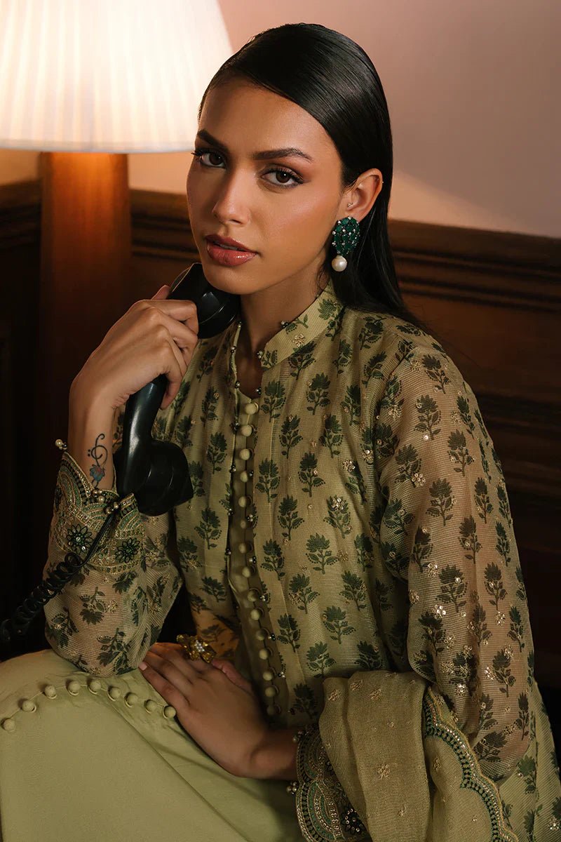 GLEAMING GOLD - 4PC NET EMBROIDERED SUIT - NEW NAMAL PRET
