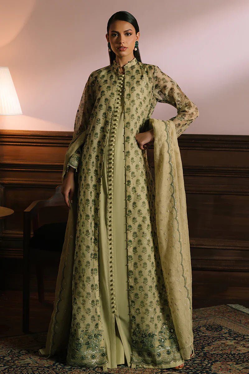 GLEAMING GOLD - 4PC NET EMBROIDERED SUIT - NEW NAMAL PRET