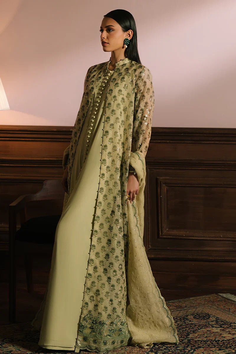 GLEAMING GOLD - 4PC NET EMBROIDERED SUIT - NEW NAMAL PRET