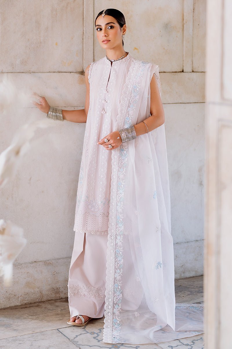 HUSHED MAUVE - 3PC EMBROIDERED LAWN SUIT - NEW NAMAL PRET